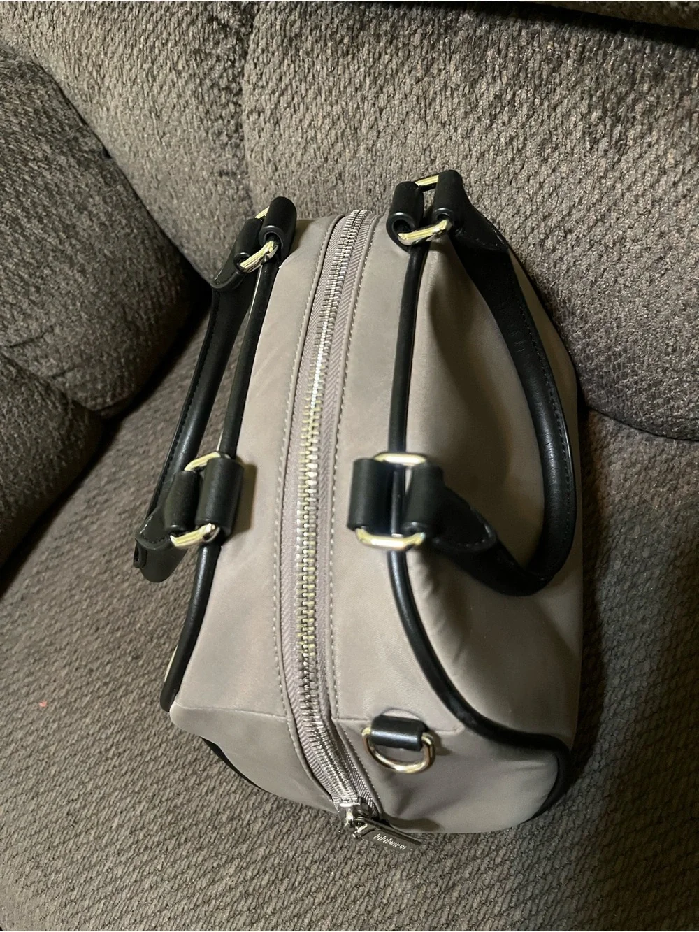 lululemon athletica Taupe and Black Dome Satchel (comes with crossbody strap)